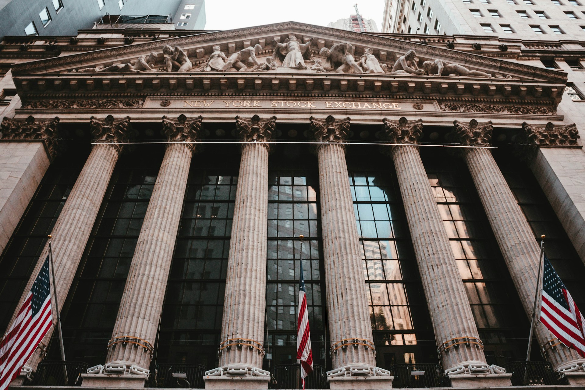 Grafico di Wall Street in calo