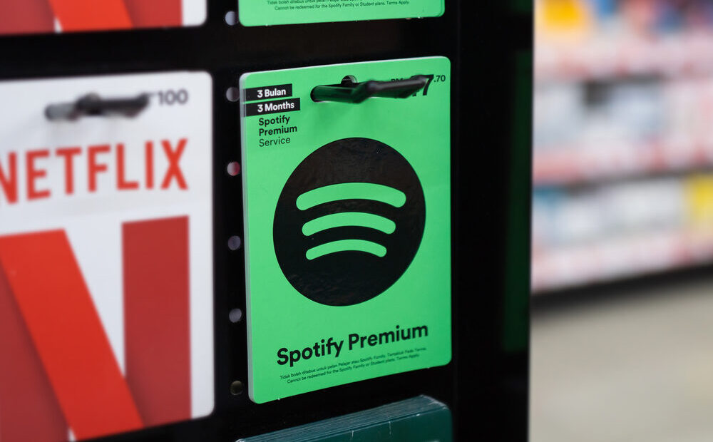 Logo di Spotify con grafico di crescita
