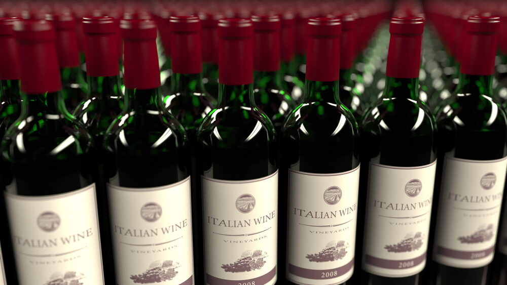 Rappresentazione grafica dell'export di vino italiano