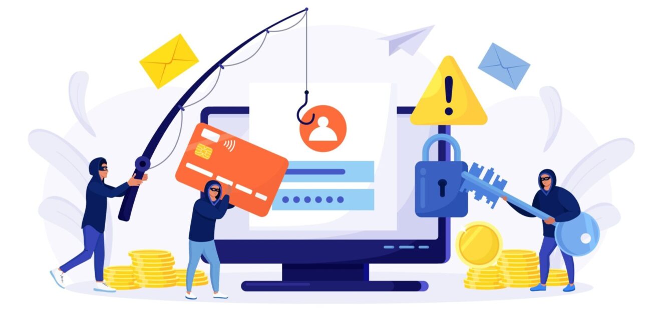 Immagine rappresentativa del phishing e delle frodi bancarie