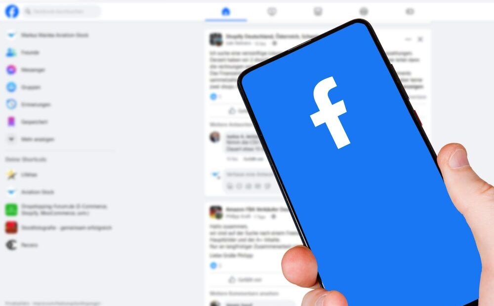 Interfaccia Facebook Reels